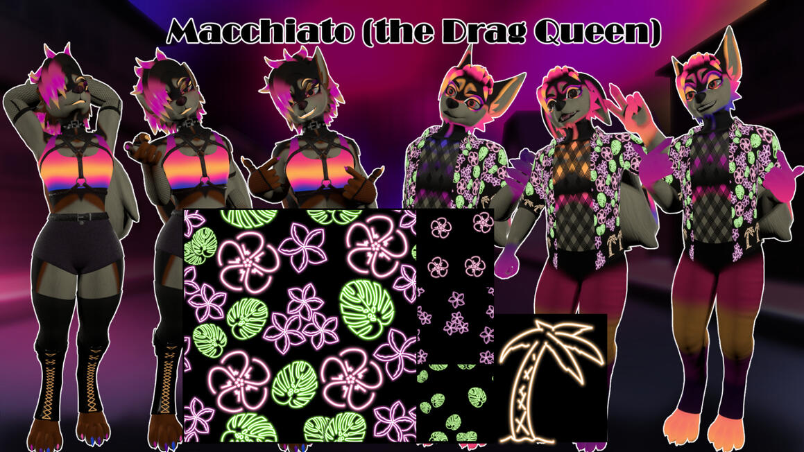 Showing more specifically the custom work I designed for the drag clothing on the Lykana and Lykanos