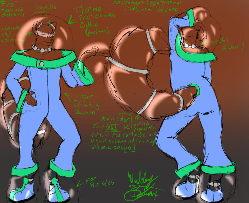 A fashion concept for an alien world based on elementes. This outfit Depicts Fire.